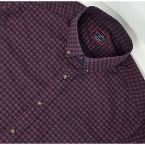 UNTUCKit Men's Leland Red Blue Check Flannel Button Down Long Sleeve Shirt